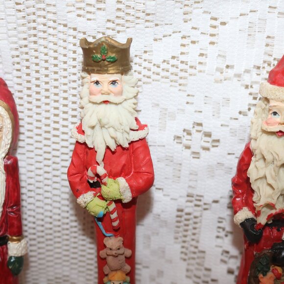 Lot of 3 Slim Santa figures retro and cute - Picture 2 of 7